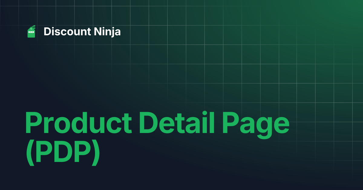 Product Detail Page (PDP) | Discount Ninja